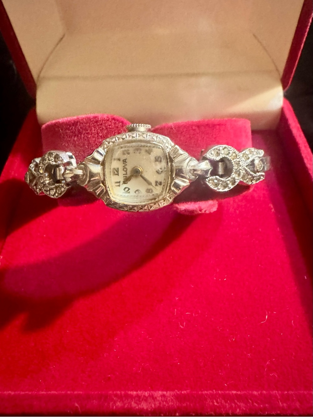 Bulova A9 1940 10k GF Women's Silver-Tone Vintage Bracelet Watch - Silver